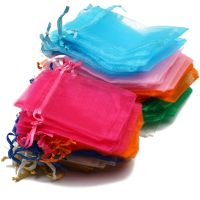 ✽▨ Wholesale 7x9/9x12/10x15/13x18CM Organza Bags Drawable Bags Display Jewelry Packaging Candy Wedding Party Birthday Gift Pouches