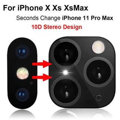 สินค้า Gratis Ongkir ชิ้นเลนส์กล้องถ่ายรูปสำหรับ Iphone X/xs วินาทีฝาครอบแหวนป้องกันเพื่อเปลี่ยน11 Pro Max อุปกรณ์เสริมโทรศัพท์