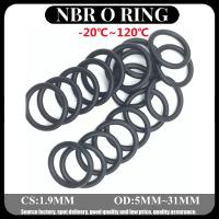 50pcs NBR O Ring Oil Sealing Gasket Thickness CS 1.9mm OD 5 31mm Automobile Nitrile Rubber Round Shape Corrosion Resist Washer