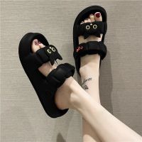 Sandals Women Ins Outer Wear Cartoon Stepping Shit Thick-Soled Two-Wear Beach And Slippers