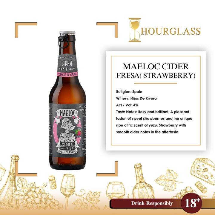 Maeloc Cider Fresa ( Strawberry ) Spain Cider 330ml Lazada PH