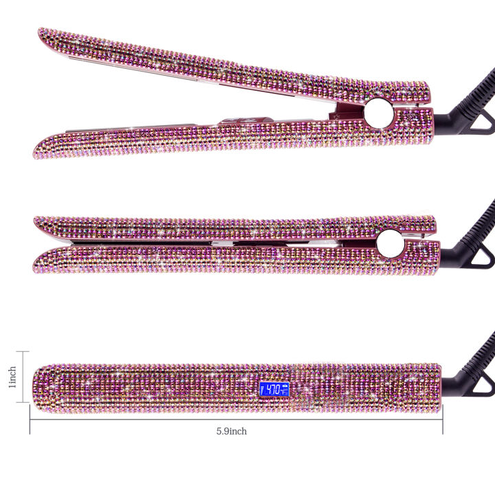 rhinestone-hair-flat-iron-titanium-floating-plate-crystal-hair-straightener-curler-fast-heating-straightening-irons-dual-voltage