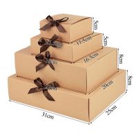 HOT HUAOKXKWGWH 606กล่องของขวัญกระดาษ Karft หลายขนาด,กล่องของขวัญของขวัญของขวัญงานปาร์ตี้บรรจุงานแต่งงานวันเกิดคริสต์มาสทำมือกล่องช็อกโกแลตลูกกวาด
