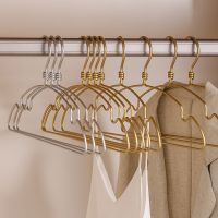 10pcs Clothes Hangers Anti-slip Traceless Design Skirt Dress Drying Rack Aluminum Alloy Storage Hanger Wardrobe Coat Organizer