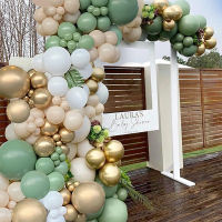 117PSC R Green Gold Confetti Balloon Platinum Balloon Set Baby Shower Wedding Birthday Bridal Shower Anniversary Decoration