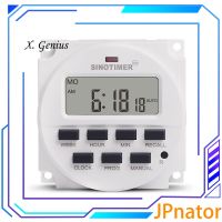 JPnator SINOTIMER ตัวจับเวลาดิจิตอล LCD 15.98นิ้ว12V DC 7สวิตช์วันตั้งโปรแกรมได้เวลา TM618N 4