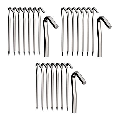 Tent Pegs 24 PCS 124cm Metal Heavy Duty Tent Hooks Aluminum Alloy Rust Free Camping Tent Ground Pegs