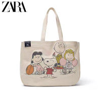 Original ZaraˉNew Snoopy Tote Bag for Women High Quality Fashion Women Sling Bags Women Bag Shopping Bag bzn