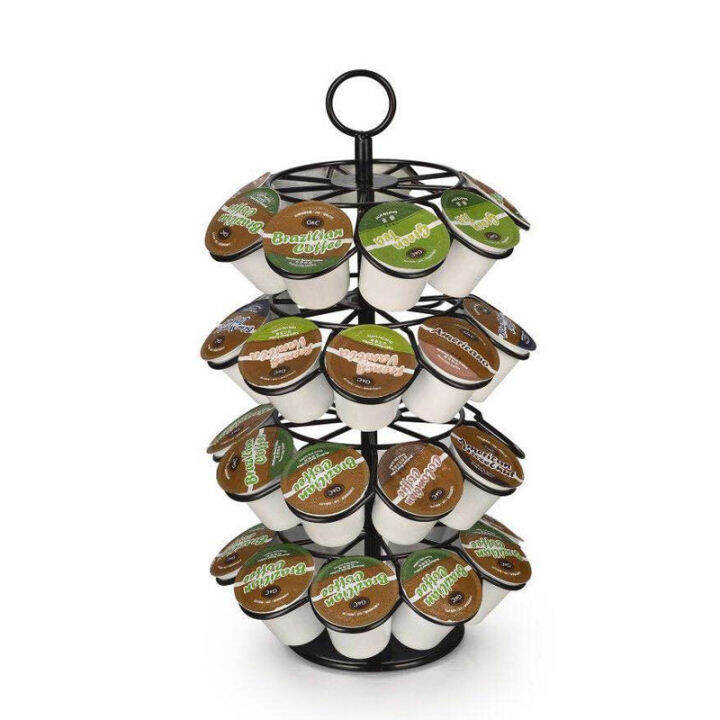 Kitchen Rotary Capsule Tower Stand Practical Coffee Capsules Holder