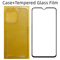 Cubot P80 Phone Case Clear Black Soft TPU Silicone Back Cover With Tempered Glass  Protective Film Cubot P80