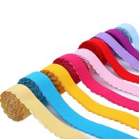 5yards 10mm Elastic Lace Ribbon Crescent Edge Spandex Band For Sewing Lace Trim DIY Headband Underwear Lingerie Accessory Fabric  Material