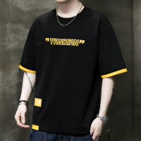 Large Size Short Sleeve Mens 2023 New T-Shirt Mens Fashion Wear Summer Half Sleeves T-Shirt Mens Loose T-Shirt Top Men