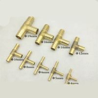 T way Brass Barb Pipe Fitting 3 way connector For 4mm 5mm 6mm 8mm 10mm 12mm 16mm 19mm hose copper Pagoda Water Tube Fittings