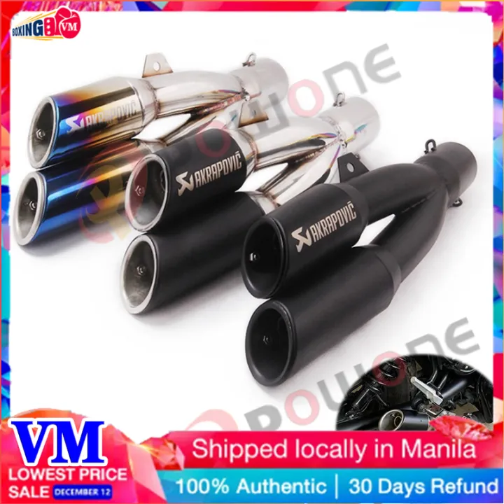Boxing Vm 51mm/2 Inches Motorcycle Exhaust Muffler Pipe Escape Moto Akrapovic Canister Tail Pipe
