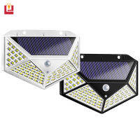 YONUO Solar motion sensor light 100 LED 3 โหมด ไฟออก4ทาง ไฟติดผนังโซล่าเซลล์พลังงานแสงอาทิตย์ เซ็นเซอร์ *