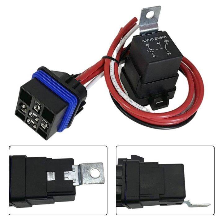 1xRelay Set Waterproof Automotive Relay 12 Volt 5Pin 60/80A Car Relay
