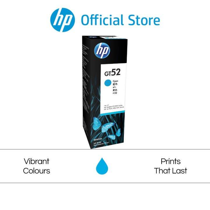 HP GT52 Cyan Original Ink Bottle Ink Smart Tank 115, 315, 415, 515, 615 ...