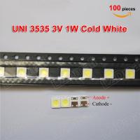 100pcs UNI LED Backlight LED 3535 3537 3V 1W 90LM Cool White LCD Back Light for TV Application
