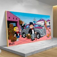 Graffiti Art Alec Monopoly Canvas Paintings Cartoon Poster and Prints Wall Art Picture for Living Room Home Decoration Cuadros