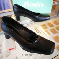 Bata รุ่น 751-6774 รองเท้าคัทชูบาจาของแท้ ส้นสูง 2 นิ้ว แบบถูกระเบียบ ใส่สบาย รองเท้านักเรียน นักศึกษา ใส่รับปริญญาได้ รหัส 751 6774