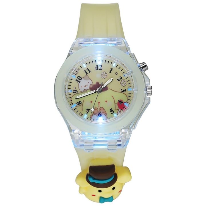 hiluojiangqushuangyangyou-stellalou-นาฬิกาข้อมืออิเล็กทรอนิกส์-ลายการ์ตูน-kuromi-เรืองแสง-สําหรับเด็ก-นาฬิกาข้อมือเด็ก-นาฬิกาอิเล็กทรอนิกส์-นาฬิกา-คุโรมิ-นาฬิกาข้