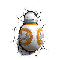 [ตลก] สร้างสรรค์สงคราม BB-8หุ่นยนต์ตัวเลขรุ่น3D โคมไฟติดผนังที่ไม่ซ้ำกันไฟ LED โคมไฟเครื่องประดับบ้านตกแต่งห้องของขวัญ