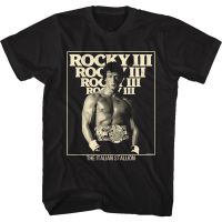 The Italian Stallion โปสเตอร์ Rocky III เสื้อยืดผ้าฝ้ายแขนสั้น