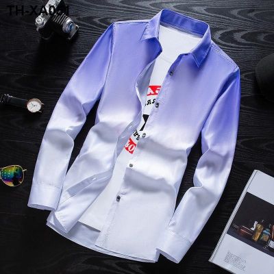 ❒ summer gradient long-sleeved man han edition cultivate ones morality jacket the spring and autumn on of mens clothes