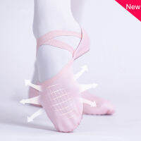 Adult Elastic Cloth Ballet Dance Shoes Two-Sole Cat Claw Practice Dancing Ultra-Stretch Soft Sole Men and Women Dance Slipper