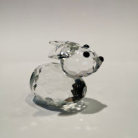 Crystal Rabbit Figurines Glass Animal Ornament Tiny Hare Collectible Miniature Christmas Gift for Kids Home Table Decor Craft