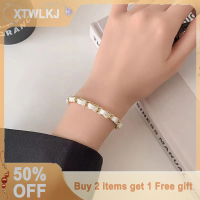 【XTWLKJ】 สร้อยข้อมือแบบโซ่ไขว้แนวย้อนยุคกำไลทองสำหรับผู้หญิงสร้อยข้อมือถักด้วยอารมณ์เครื่องประดับสุดเท่