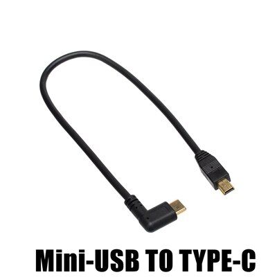 【Clearance】 1ชิ้น USB Type C 3.1ชายกับมินิ USB 5ขา B ชายปลั๊กแปลง OTG อะแดปเตอร์ตะกั่วสายข้อมูลสำหรับ Macbook Mobile 25เซนติเมตร
