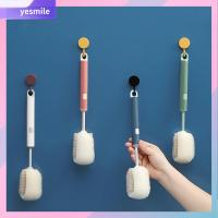 YESMILE 3Pcs พลาสติกทำจากพลาสติก แปรงทำความสะอาดถ้วย 4สีค่ะ ด้ามจับแบบยาว แปรงล้างถ้วย แบบพกพาได้ ฟองน้ำที่สะอาด แปรงขวดนมเด็ก เครื่องมือทำความสะอาด