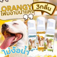 โฟมอาบน้ำแห้งสัตว์เลี้ยง Orangy ใช้ได้ทั้งหมา,แมว มี 3 กลิ่นให้เลือก กลิ่นหอม ขนสวย ไม่ต้องใช้น้ำในการอาบ 60ml