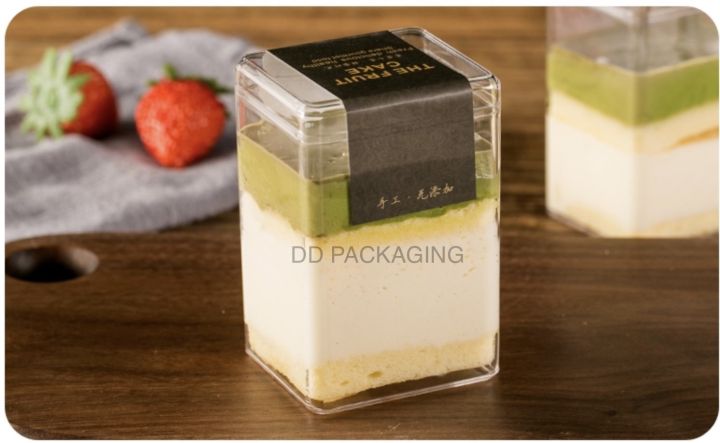 dedee-10ใบ-กล่องเหลี่ยม-พลาสติกใสps-260ml-กล่องใส่มูสเค้ก-เค้กผลไม้-p103