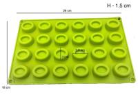 พิมพ์วงรี 24 ช่อง ขนาด 3.5ซม. แม่พิมพ์ พิมพ์ซิลิโคน พิมพ์สบู่ เทียนหอม เบเกอรี่ วุ้น ช็อคโกแล็ต 1 แผ่น