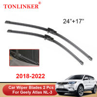 TONLINKER ใบปัดน้ำฝน S สำหรับ Geely Atlas NL-3 2016-2021 2022 Atlas Pro อุปกรณ์เสริมรถยนต์กระจกหน้าตัดแปรงใบปัดน้ำฝน