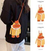 Winter and summer style high-end niche design small bag women 2023 new cotton wool monster hand-woven bag 【BYUE】