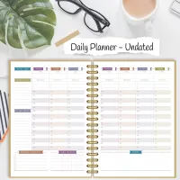 2023 Goal Action Planner Deluxe Undated Daily Weekly And Monthly Scheduling Agenda Notebook 8.3 x 5.8" Cleaning Tools