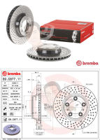 D09 C877 11 จานเบรค ล้อ F (ยี่ห้อ BREMBO) รุ่น HC PVT PORSCHE 911 (996/997) 3.6 3.8 S 4S ปี2003-2005