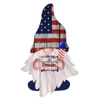 American Independence Day รักชาติ Gnome จี้อะคริลิค Dwarf สำหรับตุ๊กตาตกแต่งบ้านแขวนผนังป้ายตกแต่ง Ho