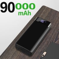 Two-way Fast Charging Power Bank 90000mAh Mirror Digital Display Powerbank with Flashlight External Battery For iPhone 13 Xiaomi ( HOT SELL) TOMY Center 2