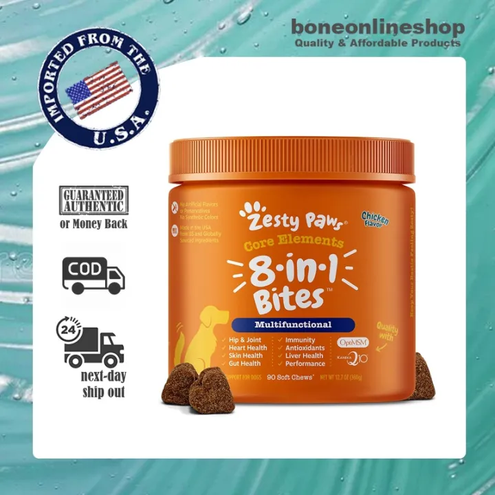 Zesty Paws Multivitamin for Dogs Glucosamine & Chondroitin + MSM for