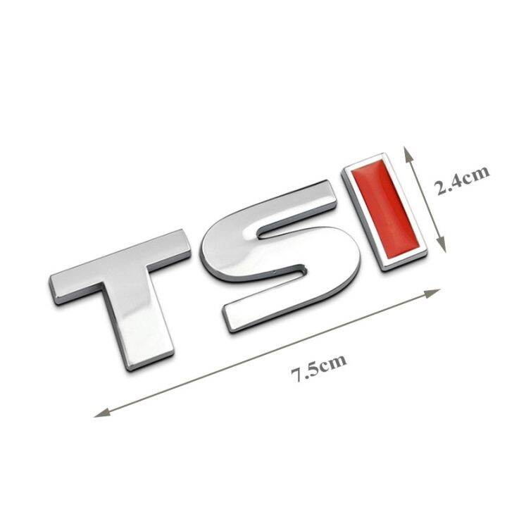 ตัวอักษรโลหะสำหรับรถ-volkswagen-golf-7-tsi-vw-เจ็ททาโปโล5-6-tiguan-passat-mk7-mk6-tsi-สติกเกอร์สัญลักษณ์โลโก้อุปกรณ์ใส่ของ