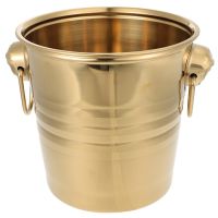 Bucket Icebin Champagne Tub Bar Cooler Tall Narrow Storage Stainless Steel Beer Beverage Cube Holder Gold Chiller Pail Metal