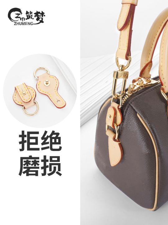 suitable for LV speedy20 anti-wear buckle vegetable tanned leather shoulder  strap bag hardware protection ring transformation small accessories