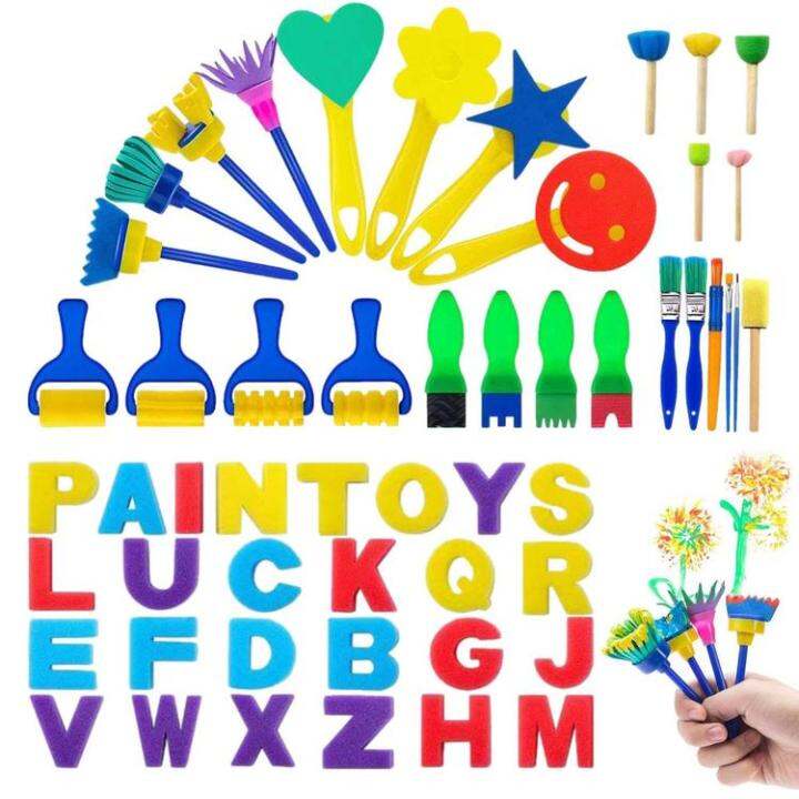 kids-paint-sponges-set-wooden-handle-foam-brush-sponge-painting-tools-early-diy-learning-painting-set-for-kids-toddlers-easy-to-use