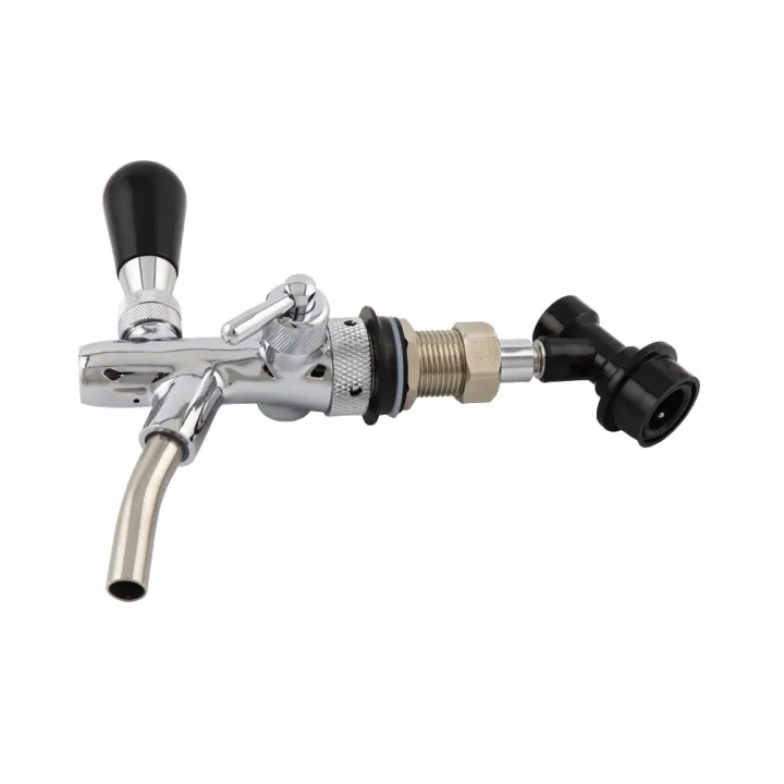 Flow Control Draft Beer Faucet With Liquid Ball Lock Disconnect And