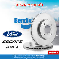 [BENDIX] จานเบรคหน้า  FORD ESCAPE ฟอร์ด เอสเคป  ปี 2002 - ON แท้100% ( 5รู )