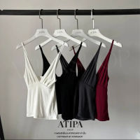 Atipashop - JASPER TOP เสื้อสายเดี่ยว สายเดี่ยว ทรงคอวี